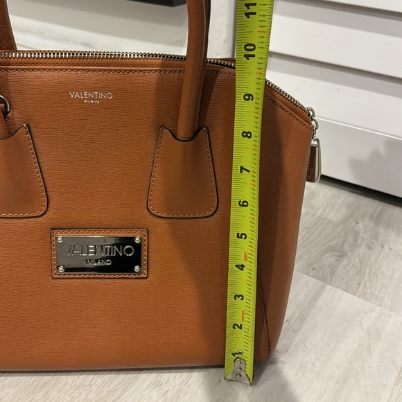 Valentino Milano Leather Tote Bag W/paper credentials and clean inside like new. - Picture 11 of 13